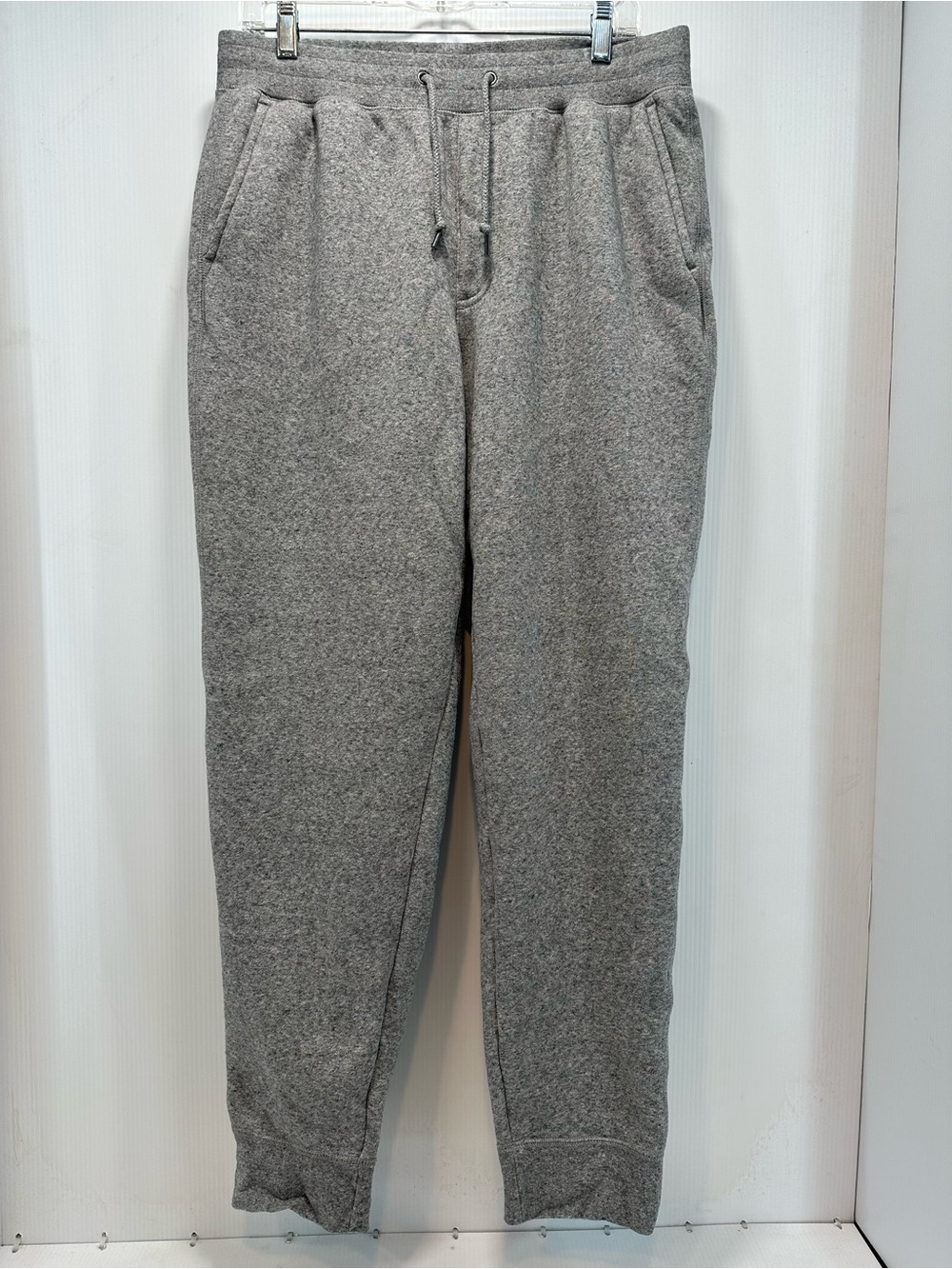 Uniqlo Sweat Pants Gray Pile Lined Mens Large Joggers